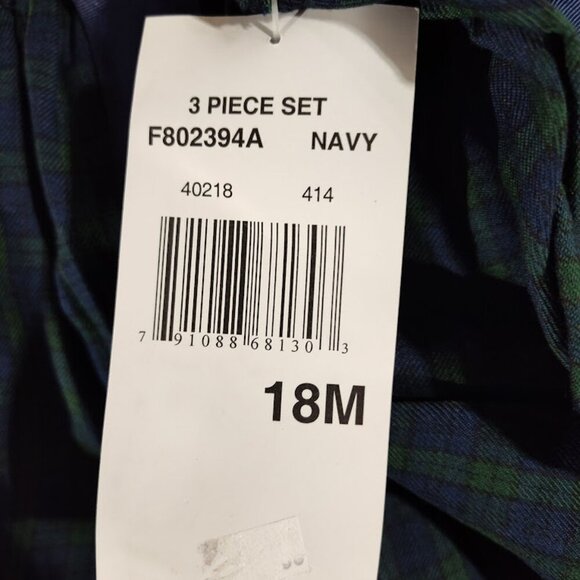 Rare Editions 3 Piece Set Baby 18 Month Y2K Dress, Panty, & Bonnet Gingham NWT - Picture 7 of 10